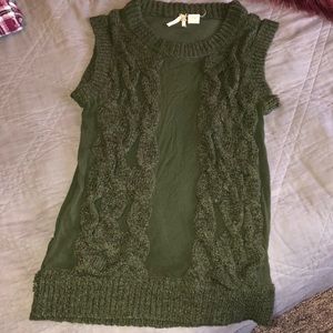 Mesh, sleeveless sweater